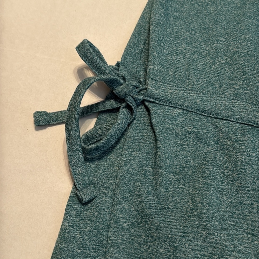 NWT Bench Teal Green Side-Tie Cowl Neck Short Sleeve Jersey Dress Size M - Picture 8 of 13